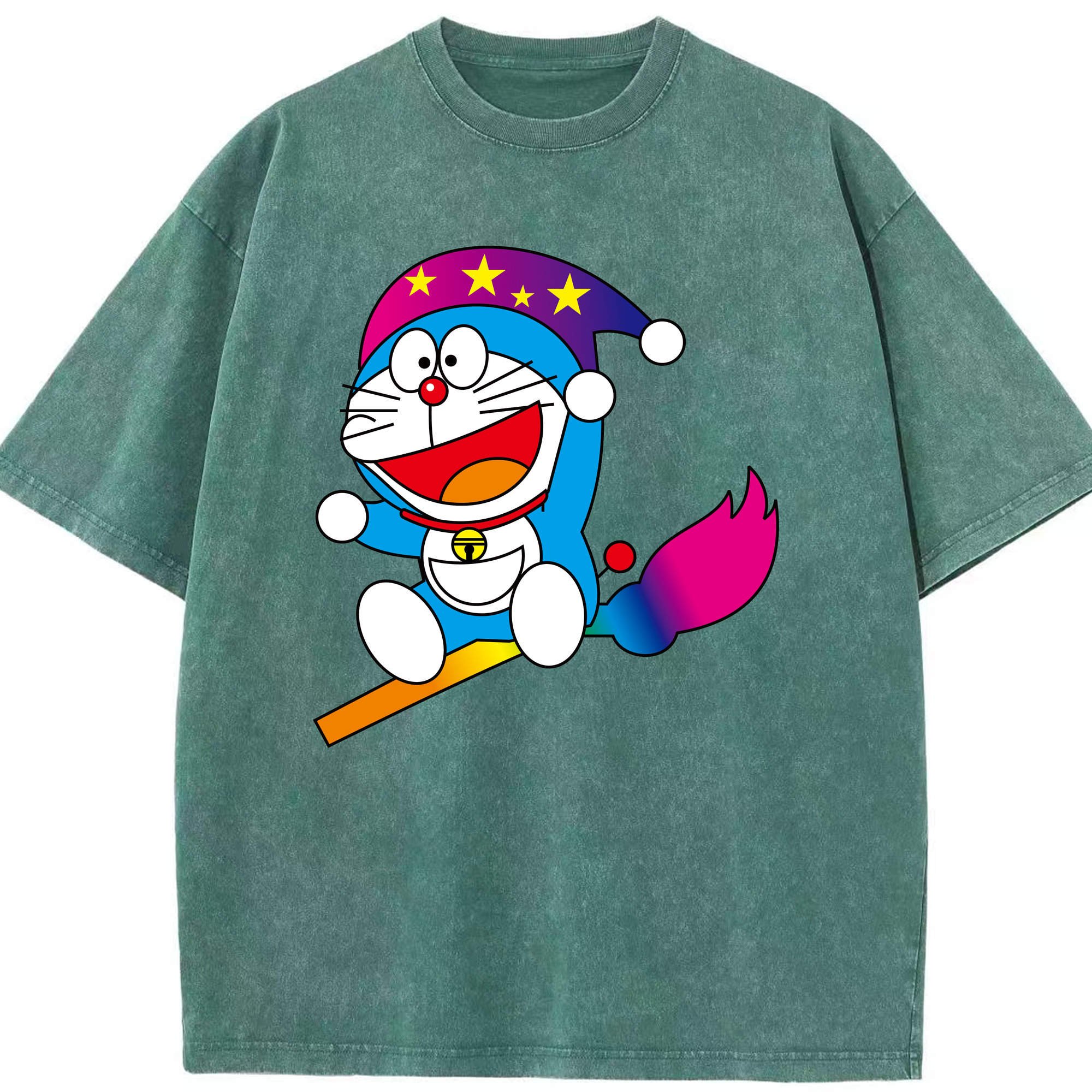 （画像用） ドラえもん Doraemon 綿100% ヴィンテージ風 半袖Tシャツ（フロントプリント）